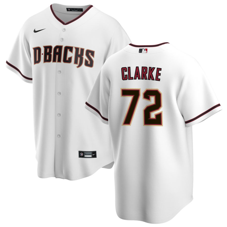 Nike Men #72 Taylor Clarke Arizona Diamondbacks Baseball Jerseys Sale-White